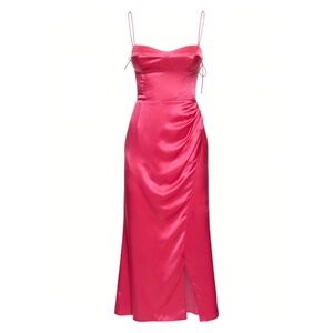 NEW Reformation Marguerite Silk Dress Flambe 2